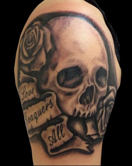 Ricky Borchert - Skull and roses